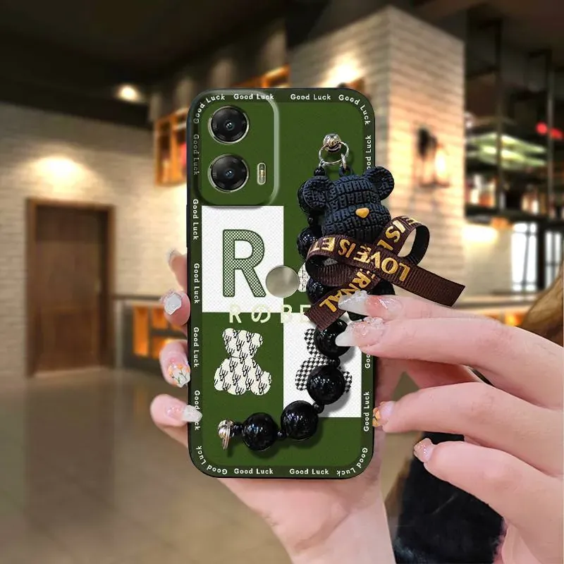 Pearl Bear Bracelet Case for MOTO G Stylus 5G 2024 (4-Pack)